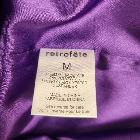 Retrofete Janessa Mini Dress in Royal Purple Medium NWT Sleeveless - Picture 11 of 12